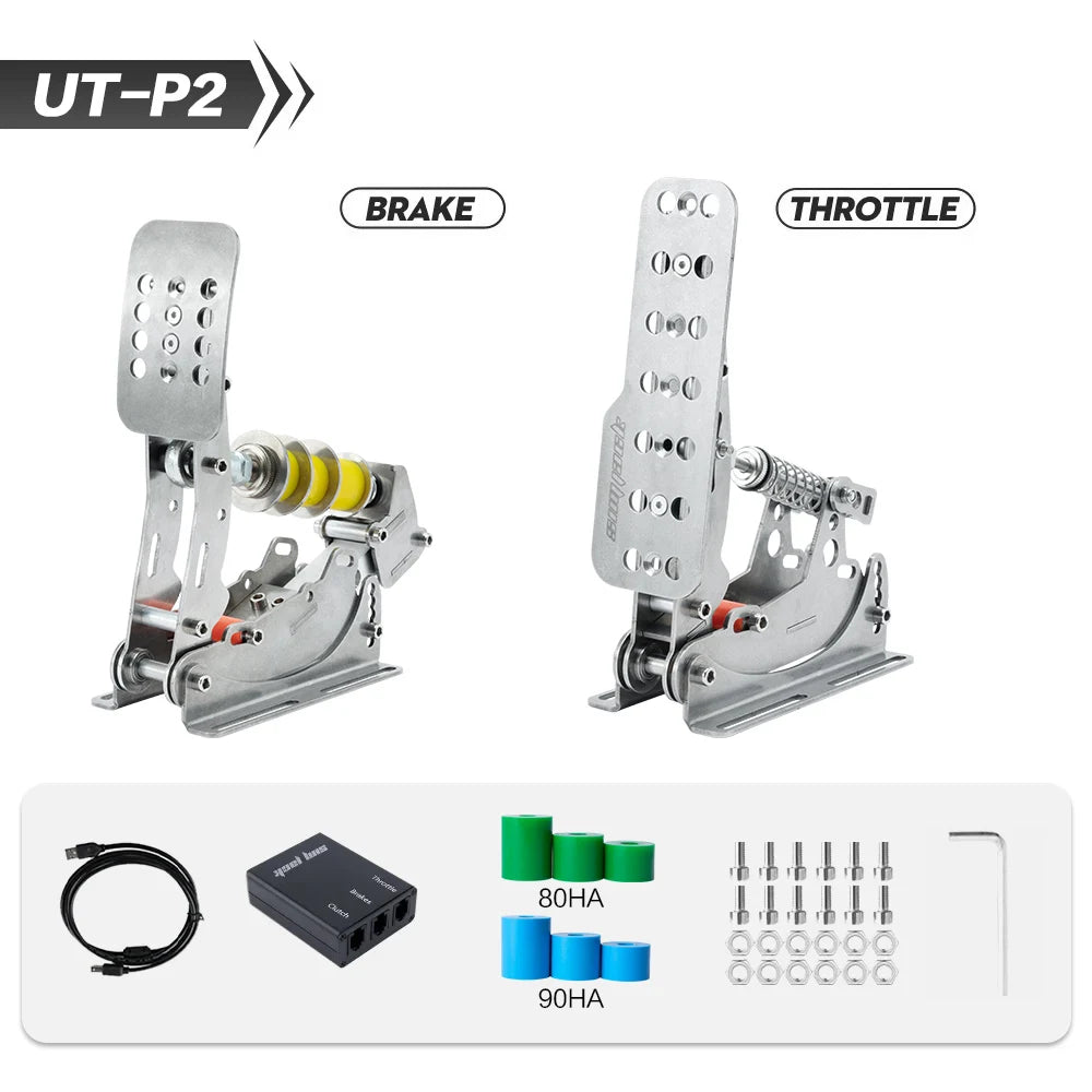 Pedais Simracing para PC com Sensor de Pressão, Célula de Carga e Sistema Hidráulico HE