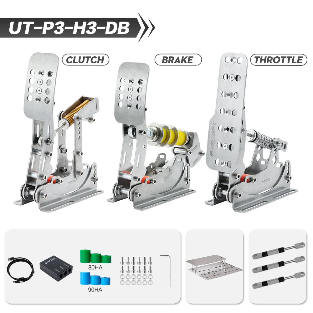 Pedais Simracing para PC com Sensor de Pressão, Célula de Carga e Sistema Hidráulico HE